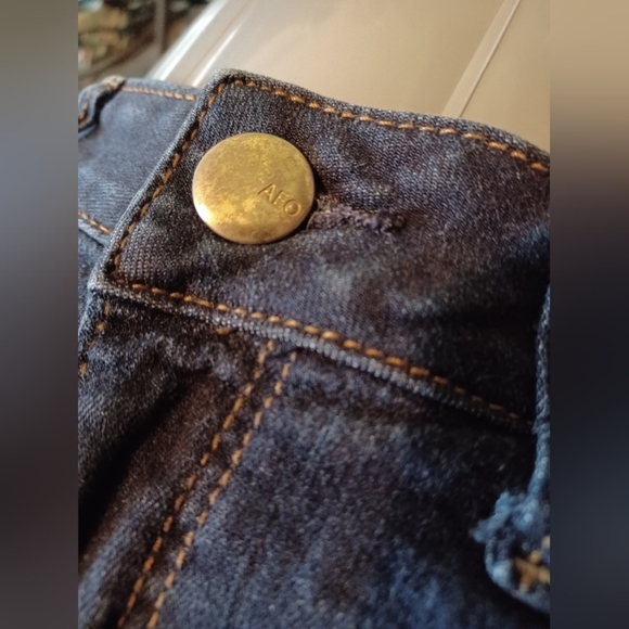 🍒 American Eagle Outfitters Blue Straight Jeans Classic Fit - Picture 6 of 9